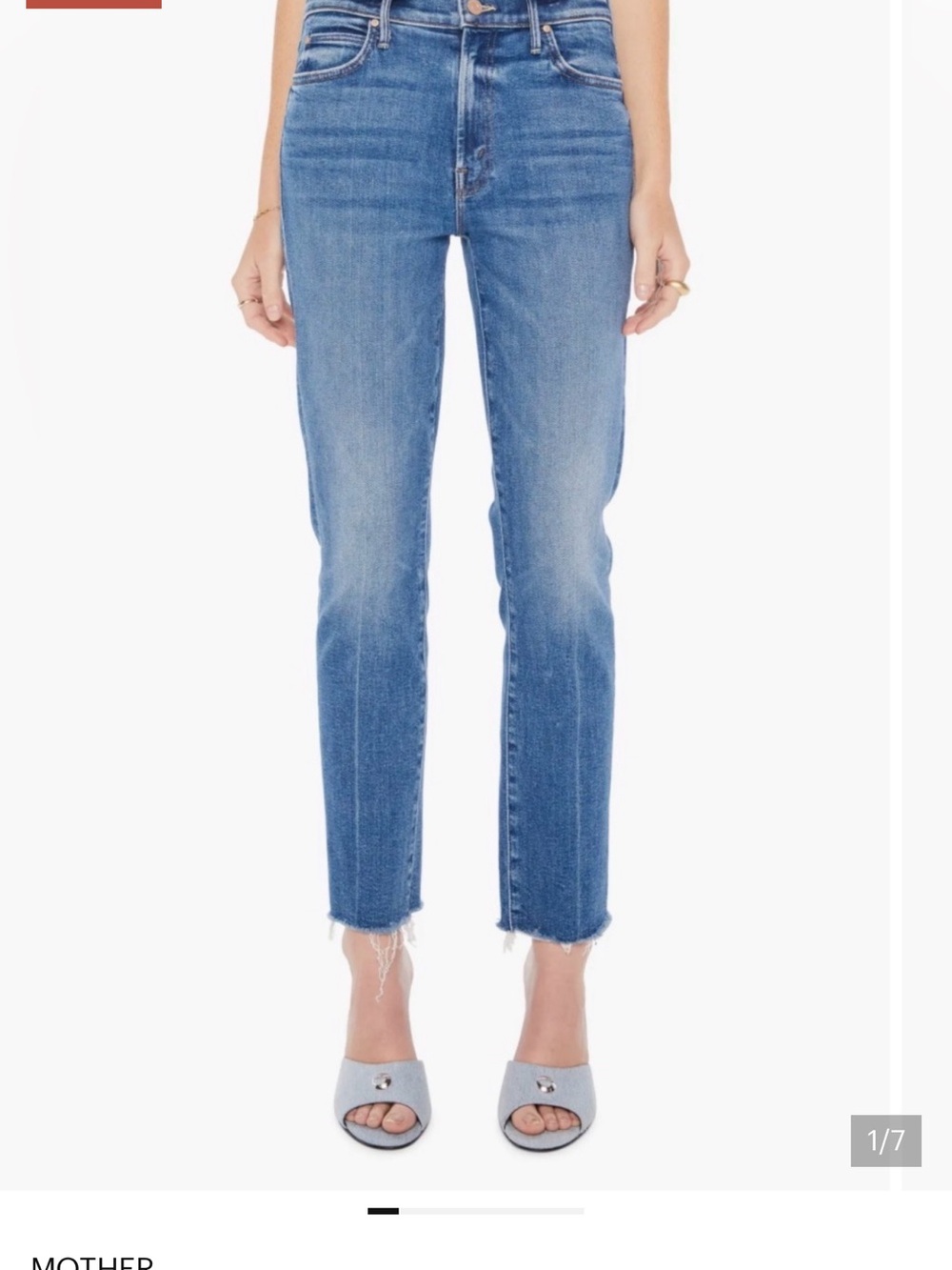 MOTHER Denim Rascal Ankle Jeans - Light Blue